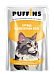 Пакет дой-пак для кошек "Puffins" Курица в желе 75 гр.