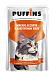 Пакет дой-пак для кошек "Puffins" Мясное ассорти в желе 75 гр.
